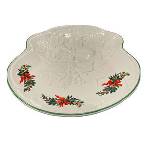 Pfaltzgraff CHRISTMAS HERITAGE Embossed Serving Plate 10 3/4" - Bag of Toys